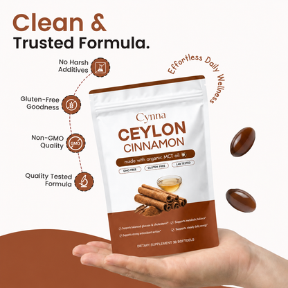 Ceylon Cinnamon 7200mg Equivalent with MCT Oil